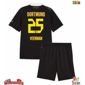 Borussia Dortmund Joey Veerman #25 Replica Away Stadium Kit for Kids 2026-27 Short Sleeve (+ pants)